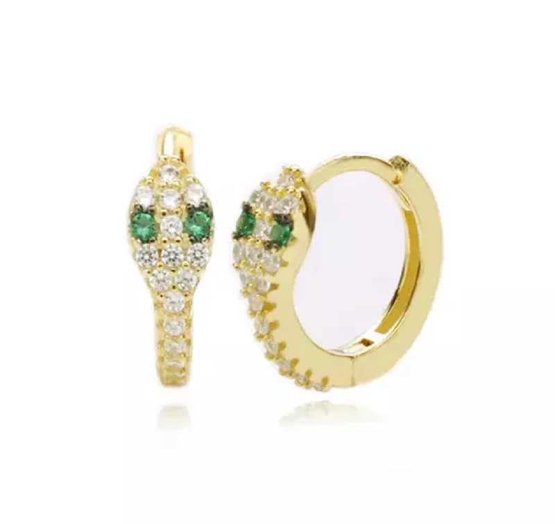 Exclusive Jewelry Sale – Shine For Less Pave Snake Huggies