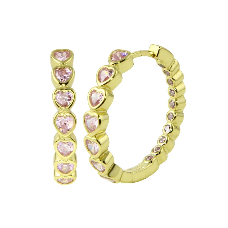 Luxury Jewelry At Unbeatable Discounts Pinky Bezel Heart Hoops