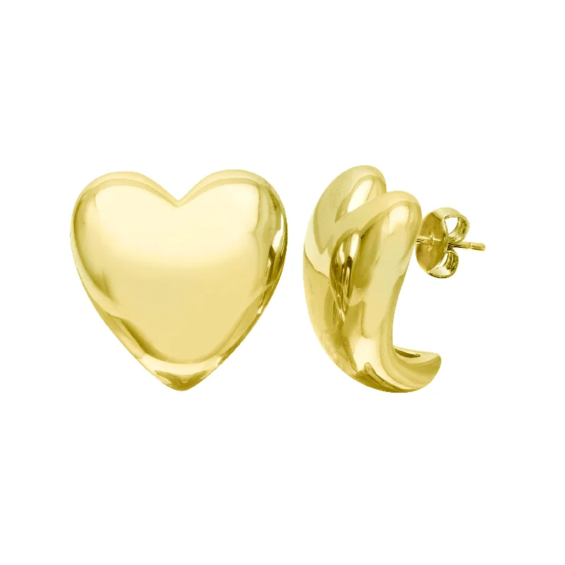 Don't Miss Out On Jaw-Dropping Jewelry Discounts Puffy Heart Earrings