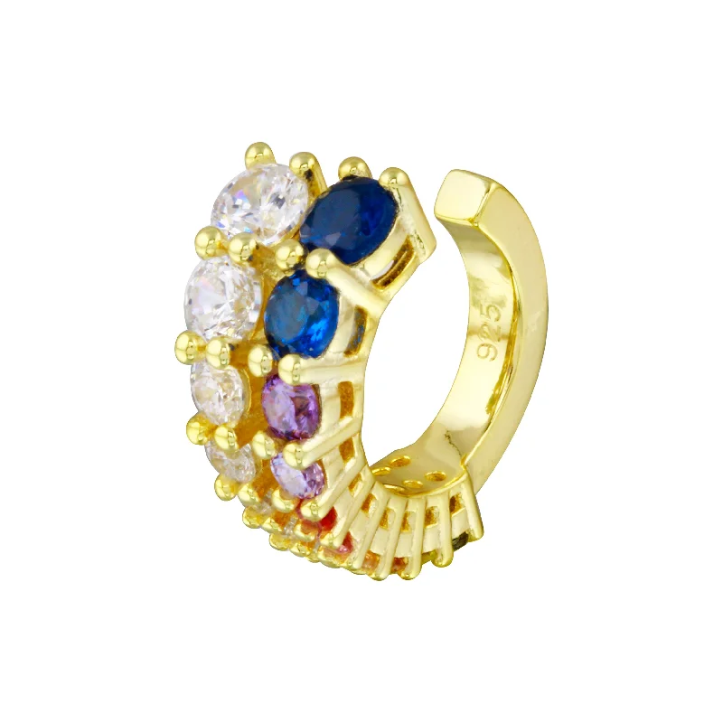 Grab Your Dream Jewelry At The Lowest Prices Rainbow Double Row Diamond Cuff