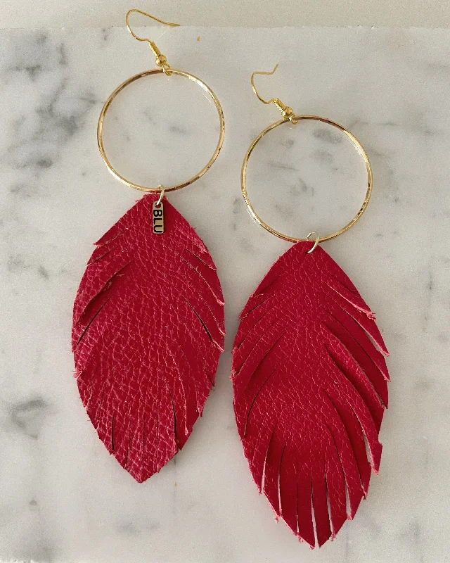 Exclusive Jewelry Sale – Limited-Time Discounts Red feather earring