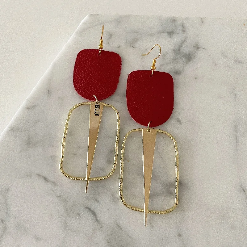 Exclusive Online Discounts On Stylish Jewelry Red spike earring