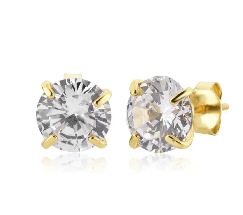 Luxury Handcrafted Jewelry For Elegant Looks Round CZ Stud