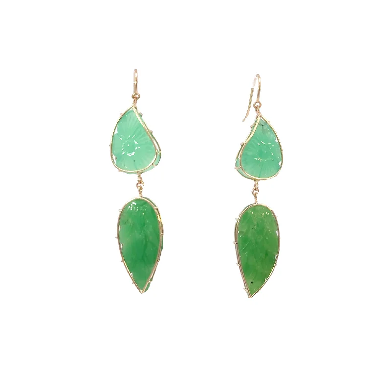 Versatile Layering Jewelry For Effortless Chic Small and Large Chrysoprase Elizabeth Stone Earrings Versatile Layering Jewelry For Effortless Chic Small and Large Chrysoprase Elizabeth Stone Earrings