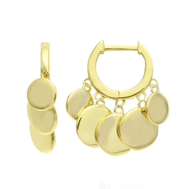 Unmissable Deals On Handmade Jewelry Collections Solid Disks Hanging Huggies