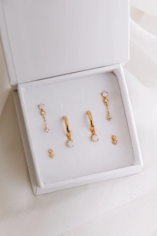Everyday Jewelry Essentials Now On Sale Soraya Bundle - Gold or Silver Sterling Silver Earring Stack Everyday Jewelry Essentials Now On Sale Soraya Bundle - Gold or Silver Sterling Silver Earring Stack