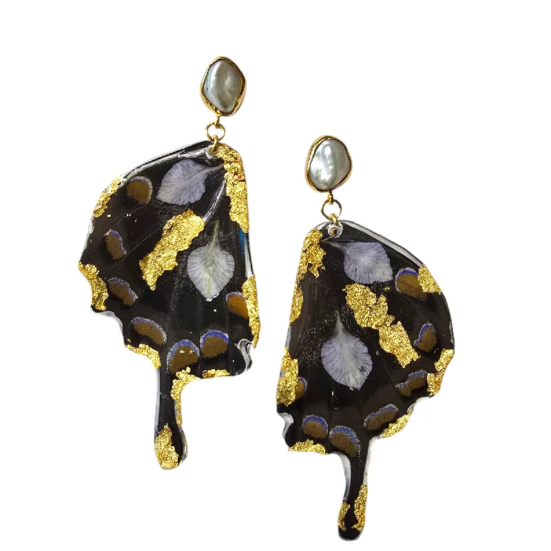 Luxury Jewelry Sale – Sparkle For Less The Blue Emperor Butterfly Pearl Post Earrings Luxury Jewelry Sale – Sparkle For Less The Blue Emperor Butterfly Pearl Post Earrings