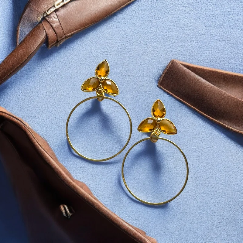 Special Jewelry Deals – Upgrade Your Collection The Catherine Citrine Hoop Earrings