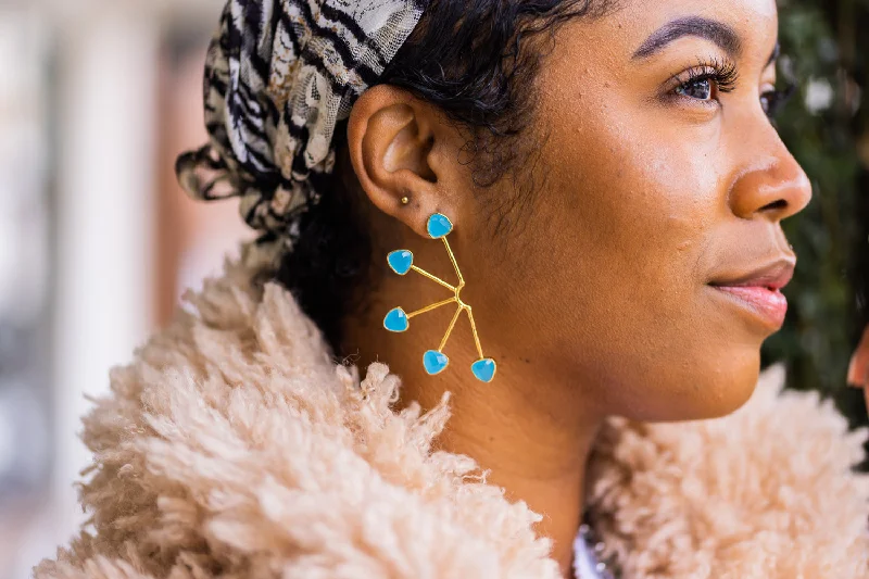Exclusive Jewelry Bundles At Discounted Prices The Nia Three Inch Gem Stone Windmill Earring Collection