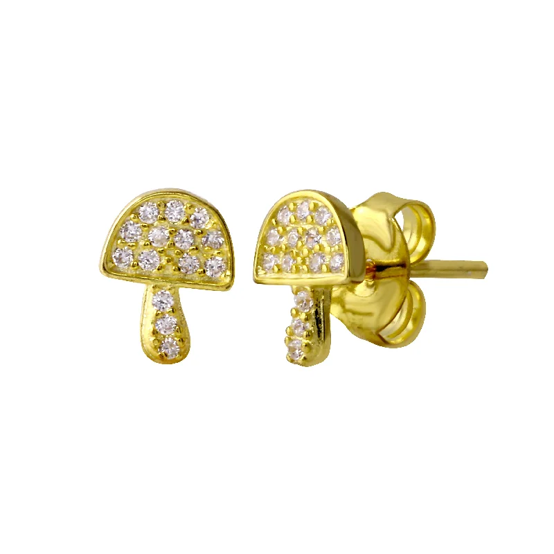 Exclusive Gemstone Jewelry At Special Prices Tiny Mushroom Stud