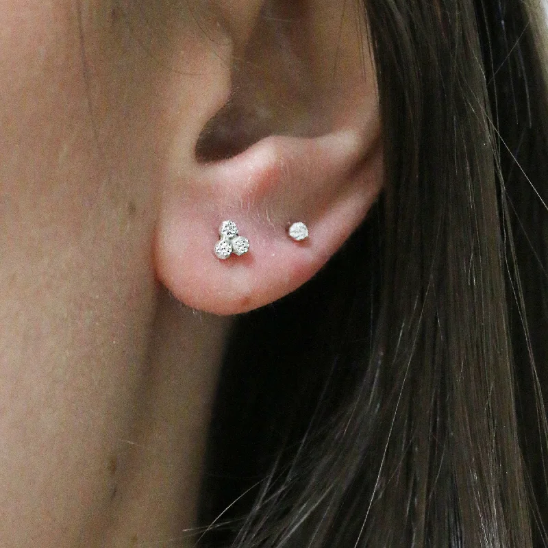 Exclusive Jewelry Offers – Sparkle For Less DIAMOND DUSTED TRIPLE FLECK STUDS