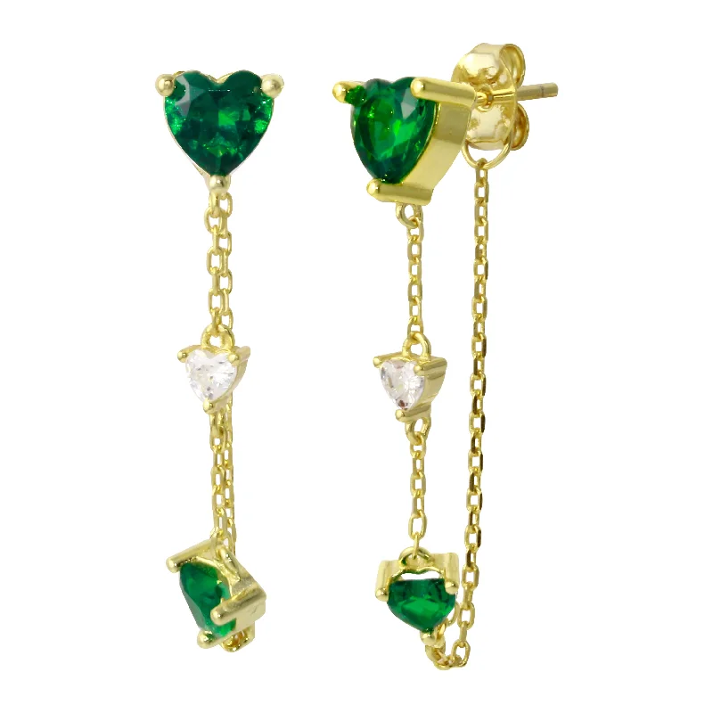 Elegant Jewelry Styles At Budget-Friendly Prices Triple Heart Chain Earring
