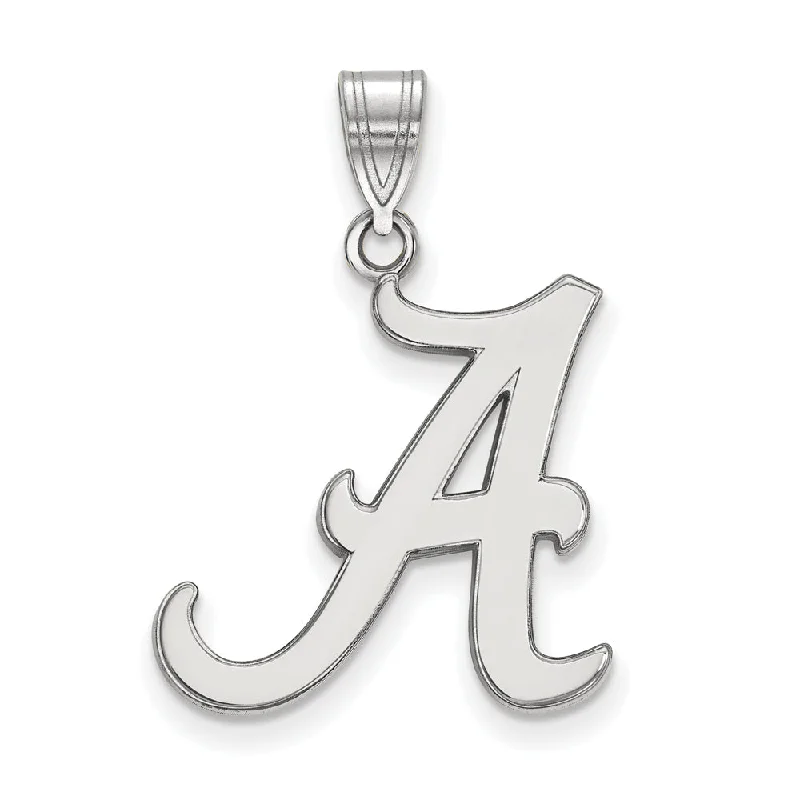 Buy More, Save More – Special Jewelry Discounts 10k White Gold U. of Alabama Large Initial A Pendant