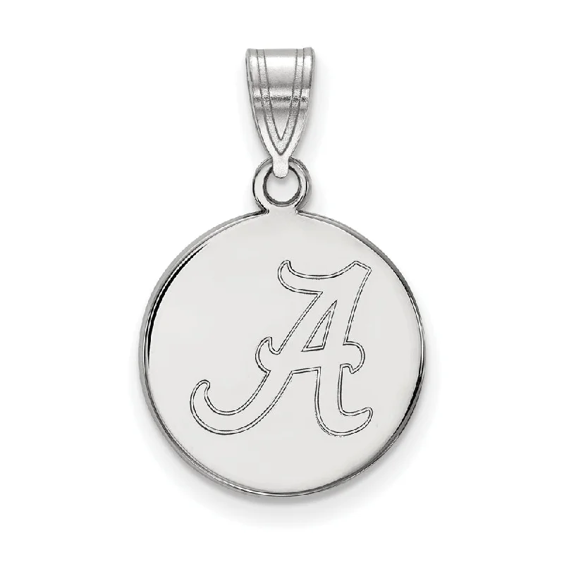 Celebrate With Sparkle – Jewelry Sale Now Live 10k White Gold U. of Alabama Medium Initial A Disc Pendant