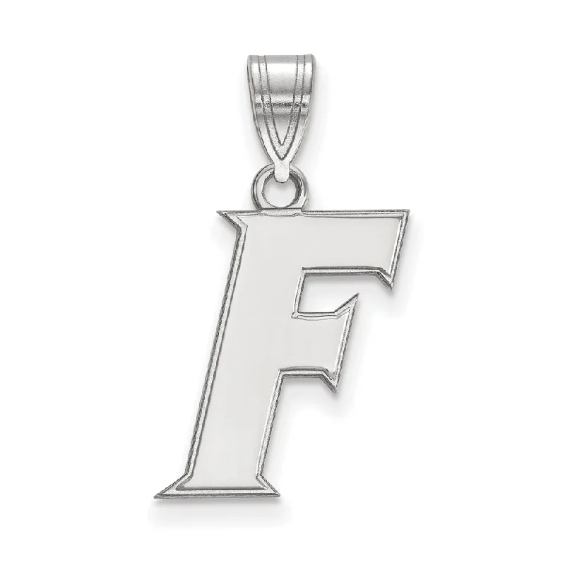 Shop Stylish Jewelry Now And Save Big 10k White Gold U of Florida Medium Initial F Pendant