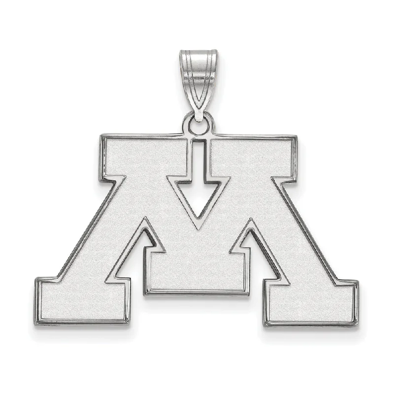 Romantic Heart-Shaped Jewelry For Special Gifts 10k White Gold U. of Minnesota Large Initial M Pendant Romantic Heart-Shaped Jewelry For Special Gifts 10k White Gold U. of Minnesota Large Initial M Pendant