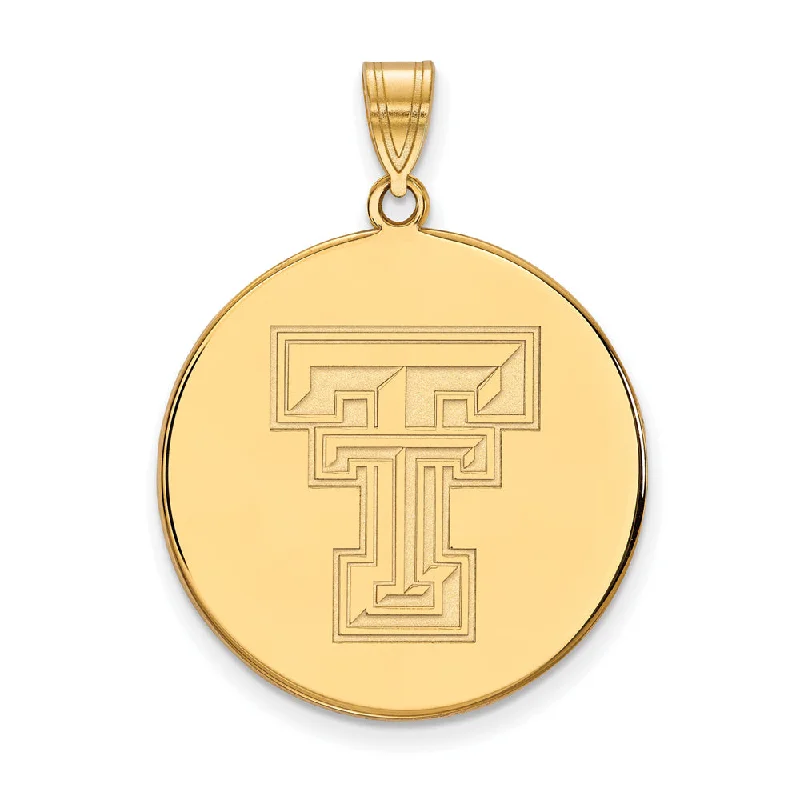 Grab Stylish Jewelry Before The Sale Ends 10k Yellow Gold Texas Tech U. XL 'TT' Disc Pendant Grab Stylish Jewelry Before The Sale Ends 10k Yellow Gold Texas Tech U. XL 'TT' Disc Pendant