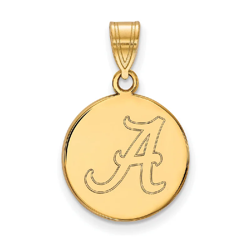Huge Markdowns On Premium Jewelry Styles 10k Yellow Gold U. of Alabama Medium Initial A Disc Pendant