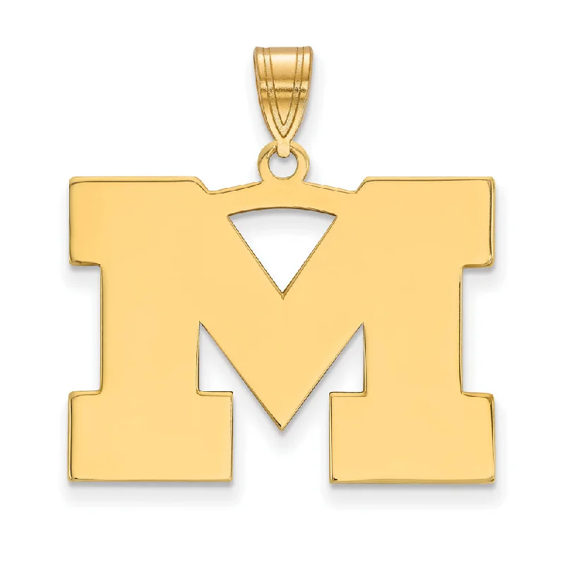 Elevate Your Jewelry Collection With Limited-Time Savings 10k Yellow Gold U. of Michigan Large Initial M Pendant Elevate Your Jewelry Collection With Limited-Time Savings 10k Yellow Gold U. of Michigan Large Initial M Pendant