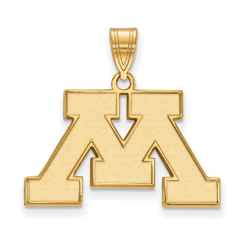 Fashion-Forward Jewelry At Incredible Prices 10k Yellow Gold U. of Minnesota Medium Initial M Pendant