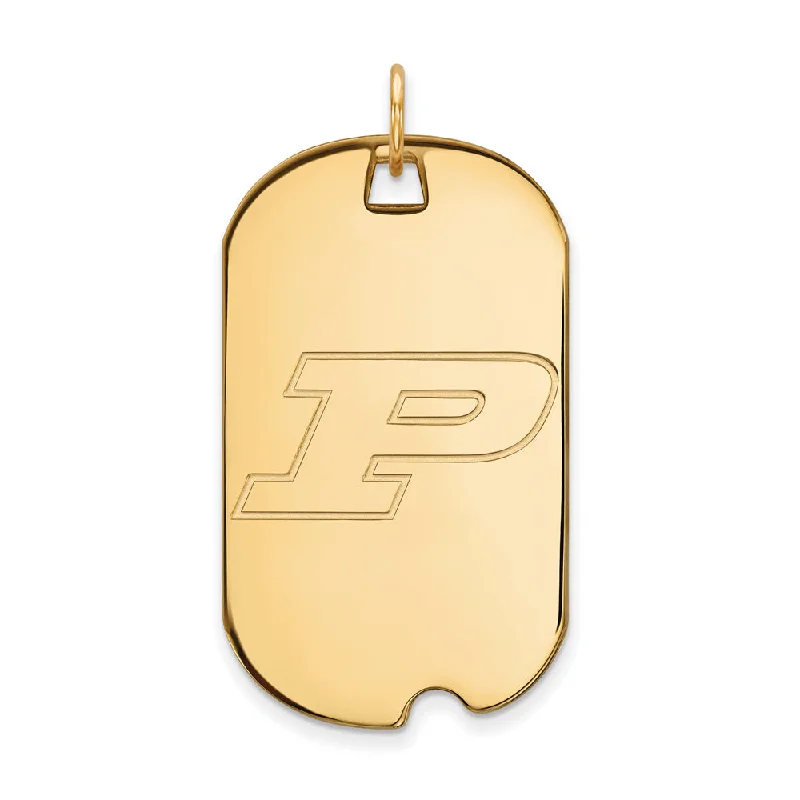 Timeless Elegance Now At Special Discounts 14k Gold Plated Silver Purdue Large Initial P Dog Tag Pendant Timeless Elegance Now At Special Discounts 14k Gold Plated Silver Purdue Large Initial P Dog Tag Pendant