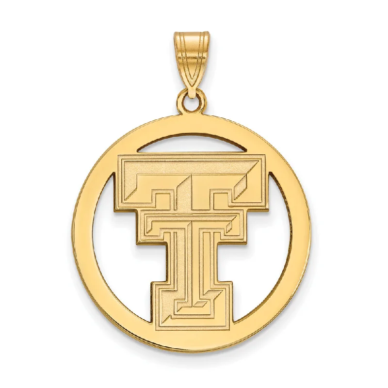 Limited-Stock Jewelry Sale – Shop Before It's Gone 14k Gold Plated Silver Texas Tech U. XL Circle Pendant Limited-Stock Jewelry Sale – Shop Before It's Gone 14k Gold Plated Silver Texas Tech U. XL Circle Pendant