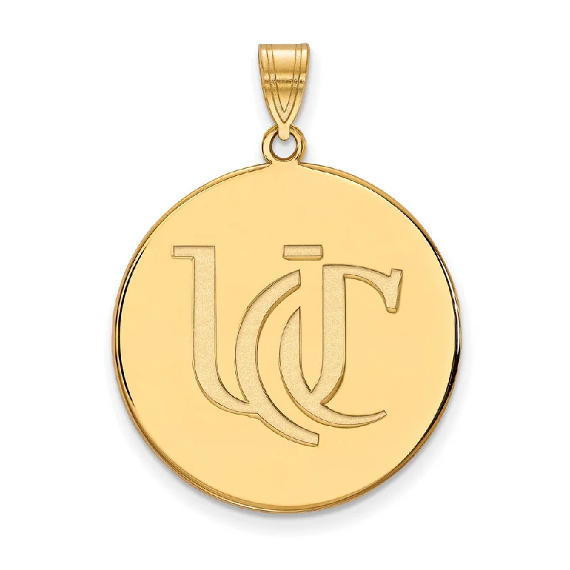 Jewelry Sale Alert – Shop Timeless Elegance Today 14k Gold Plated Silver U. of Cincinnati XL Disc Pendant