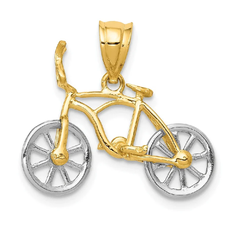 Exclusive Jewelry Sale – Grab Timeless Pieces Now 14k Two Tone Gold Small 3D Bicycle Pendant Exclusive Jewelry Sale – Grab Timeless Pieces Now 14k Two Tone Gold Small 3D Bicycle Pendant