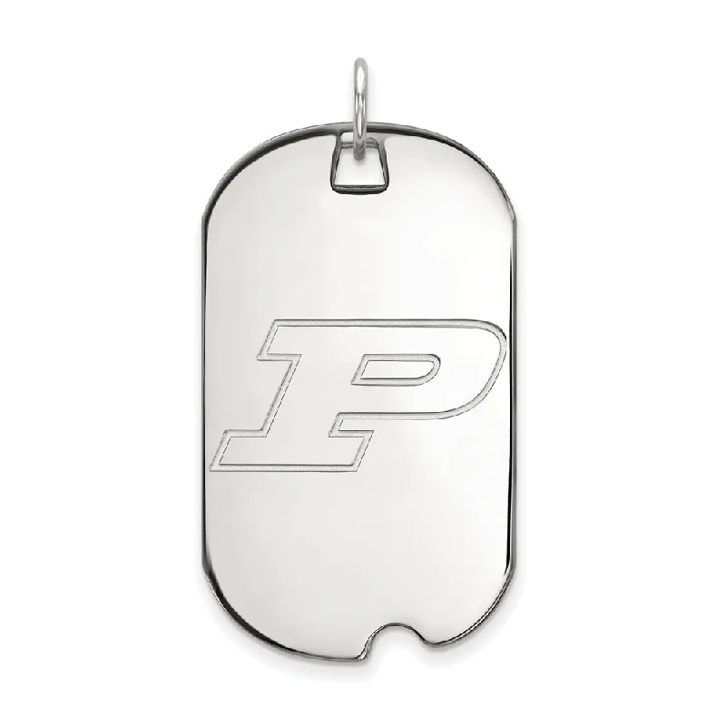 Trending Jewelry Now At Unbeatable Prices 14k White Gold Purdue Large Initial P Dog Tag Pendant Trending Jewelry Now At Unbeatable Prices 14k White Gold Purdue Large Initial P Dog Tag Pendant
