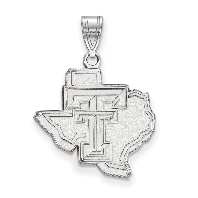 Romantic Heart-Shaped Jewelry For Special Gifts 14k White Gold Texas Tech U. Large Pendant Romantic Heart-Shaped Jewelry For Special Gifts 14k White Gold Texas Tech U. Large Pendant