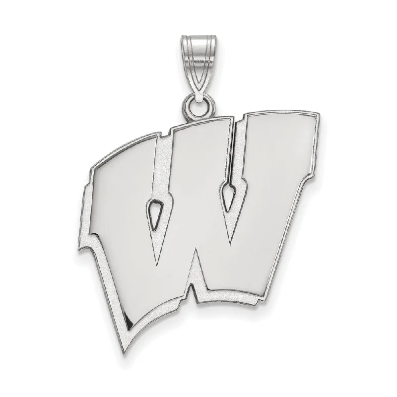 High-End Jewelry, Now More Affordable Than Ever 14k White Gold U. of Wisconsin XL Initial W Pendant High-End Jewelry, Now More Affordable Than Ever 14k White Gold U. of Wisconsin XL Initial W Pendant