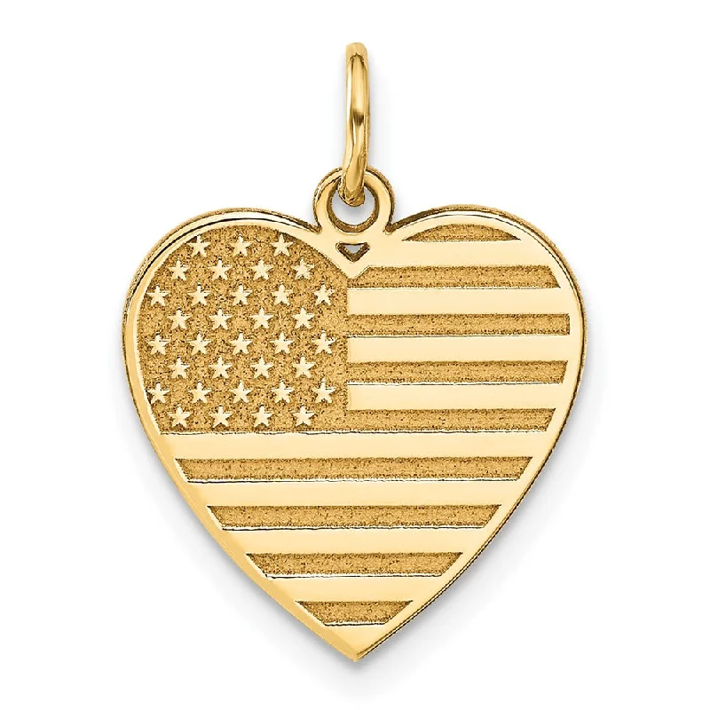 Exclusive Jewelry Sale Event – Shop Now 14k Yellow Gold 16mm American Flag Heart Charm Exclusive Jewelry Sale Event – Shop Now 14k Yellow Gold 16mm American Flag Heart Charm