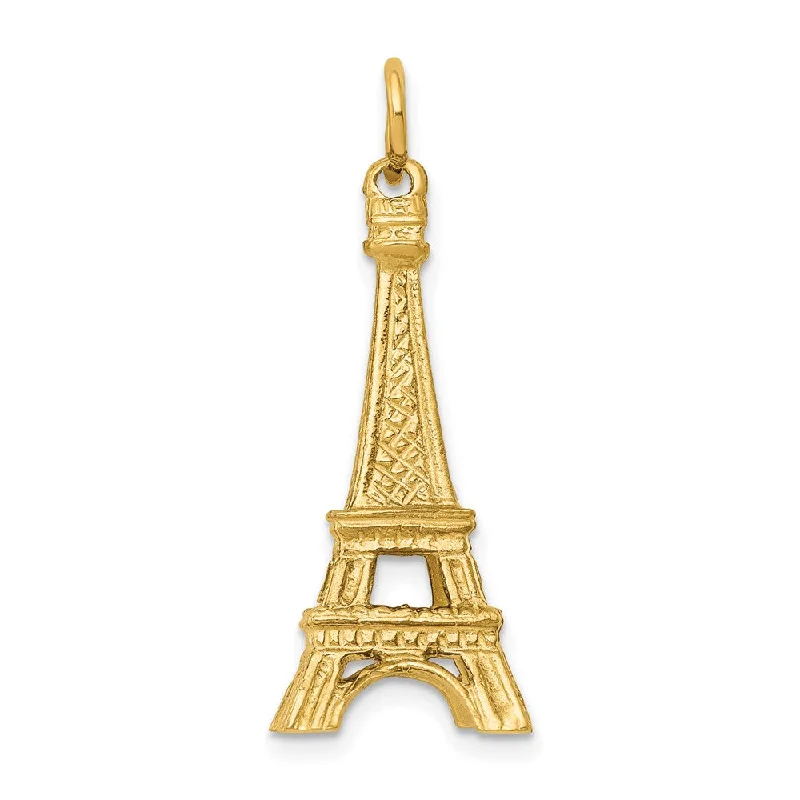 Elegant Jewelry, Affordable Luxury – Shop Now 14k Yellow Gold 25mm 3D Eiffel Tower Pendant Elegant Jewelry, Affordable Luxury – Shop Now 14k Yellow Gold 25mm 3D Eiffel Tower Pendant