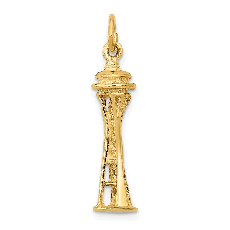 Affordable Luxury Jewelry – Style At A Great Price 14k Yellow Gold 3D Seattle Space Needle Charm Affordable Luxury Jewelry – Style At A Great Price 14k Yellow Gold 3D Seattle Space Needle Charm