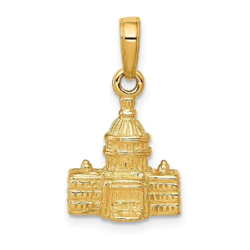 Don't Miss Out On Jaw-Dropping Jewelry Discounts 14k Yellow Gold 3D Washington D.C. Capital Building Pendant, 13 x 20mm Don't Miss Out On Jaw-Dropping Jewelry Discounts 14k Yellow Gold 3D Washington D.C. Capital Building Pendant, 13 x 20mm