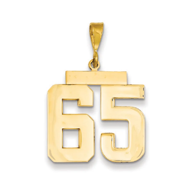 Shine In Style – Shop Jewelry Discounts Today 14k Yellow Gold, Athletic Collection, Large Polished Number 65 Pendant Shine In Style – Shop Jewelry Discounts Today 14k Yellow Gold, Athletic Collection, Large Polished Number 65 Pendant