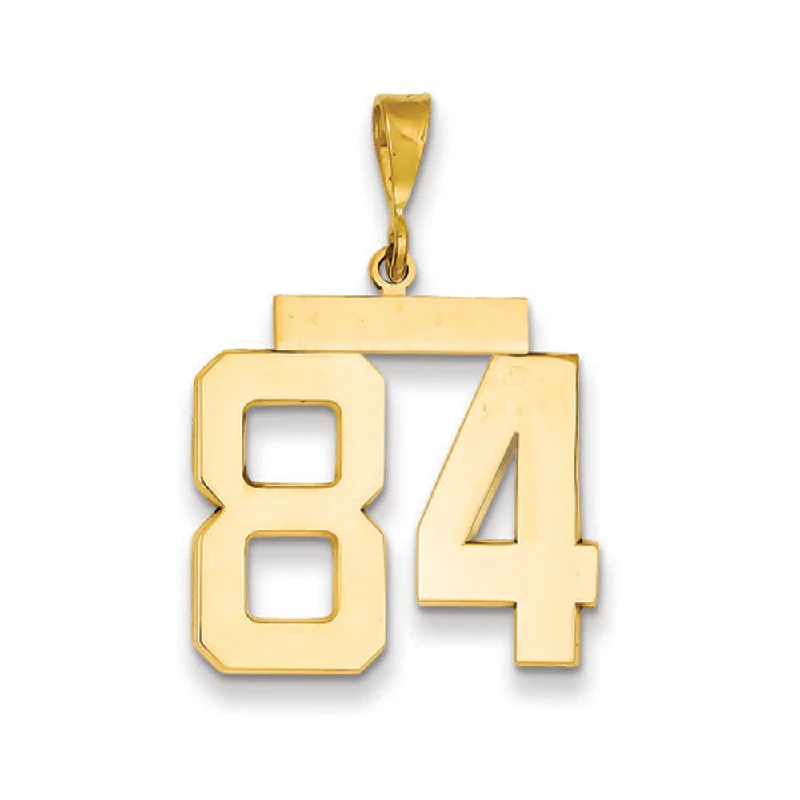 Exclusive Jewelry Discounts – Shop Now For Savings 14k Yellow Gold, Athletic Collection, Large Polished Number 84 Pendant Exclusive Jewelry Discounts – Shop Now For Savings 14k Yellow Gold, Athletic Collection, Large Polished Number 84 Pendant