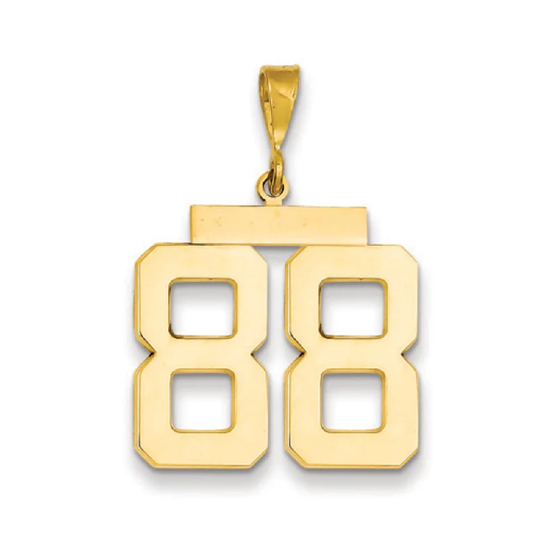 Exclusive Jewelry Sale – Sparkle For Less 14k Yellow Gold, Athletic Collection, Large Polished Number 88 Pendant Exclusive Jewelry Sale – Sparkle For Less 14k Yellow Gold, Athletic Collection, Large Polished Number 88 Pendant
