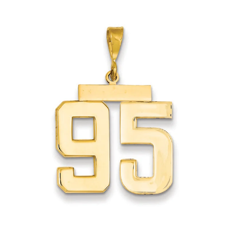 Flash Sale On Stunning Jewelry – Don't Miss Out 14k Yellow Gold, Athletic Collection, Large Polished Number 95 Pendant Flash Sale On Stunning Jewelry – Don't Miss Out 14k Yellow Gold, Athletic Collection, Large Polished Number 95 Pendant