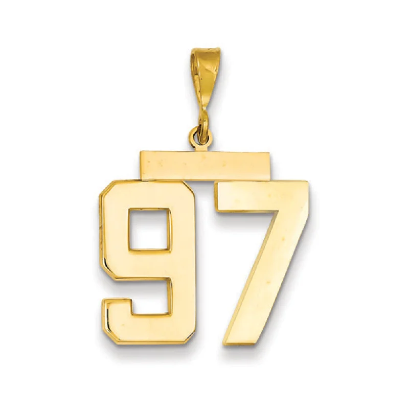 Elegant Jewelry, Exclusive Prices – Shop Now 14k Yellow Gold, Athletic Collection, Large Polished Number 97 Pendant Elegant Jewelry, Exclusive Prices – Shop Now 14k Yellow Gold, Athletic Collection, Large Polished Number 97 Pendant
