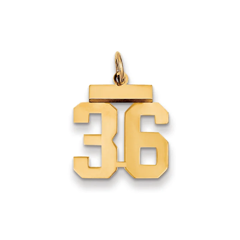 Timeless Elegance, Temporary Discounts – Act Fast 14k Yellow Gold, Athletic Collection, Small Polished Number 36 Pendant Timeless Elegance, Temporary Discounts – Act Fast 14k Yellow Gold, Athletic Collection, Small Polished Number 36 Pendant