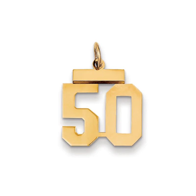 Personalized Jewelry Sale – Unique Gifts At Low Prices 14k Yellow Gold, Athletic Collection, Small Polished Number 50 Pendant Personalized Jewelry Sale – Unique Gifts At Low Prices 14k Yellow Gold, Athletic Collection, Small Polished Number 50 Pendant