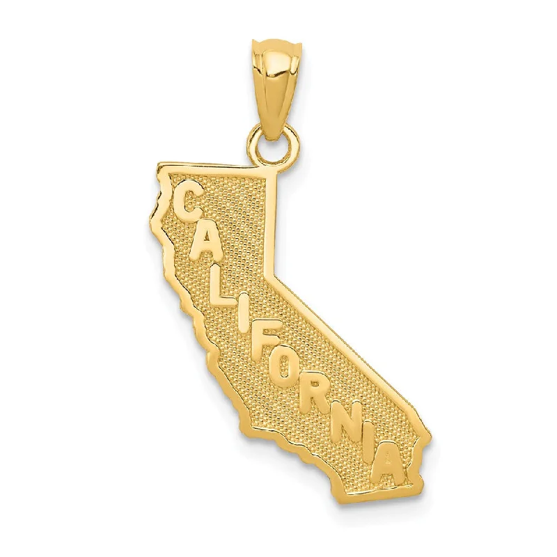 Premium Jewelry Now Available At Special Discounts 14k Yellow Gold California State Pendant