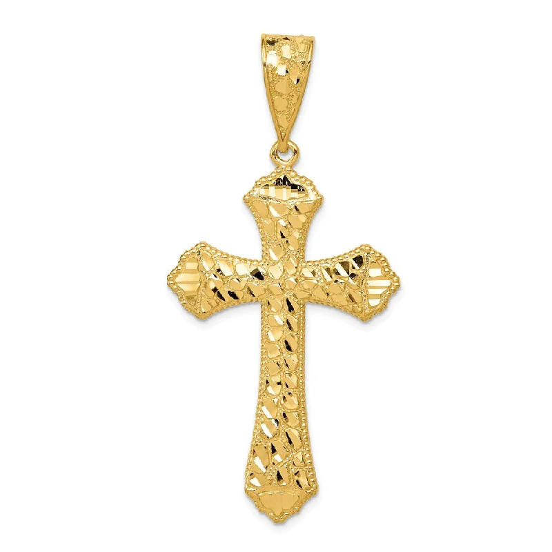 Exclusive Gemstone Jewelry At Special Prices 14k Yellow Gold Diamond-Cut Budded Cross Pendant Exclusive Gemstone Jewelry At Special Prices 14k Yellow Gold Diamond-Cut Budded Cross Pendant