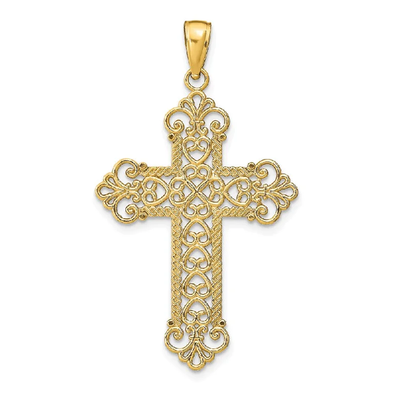 Flash Jewelry Sale – Get Stunning Pieces At Low Prices 14k Yellow Gold Fleur de lis Cross Pendant, 24 x 42mm Flash Jewelry Sale – Get Stunning Pieces At Low Prices 14k Yellow Gold Fleur de lis Cross Pendant, 24 x 42mm