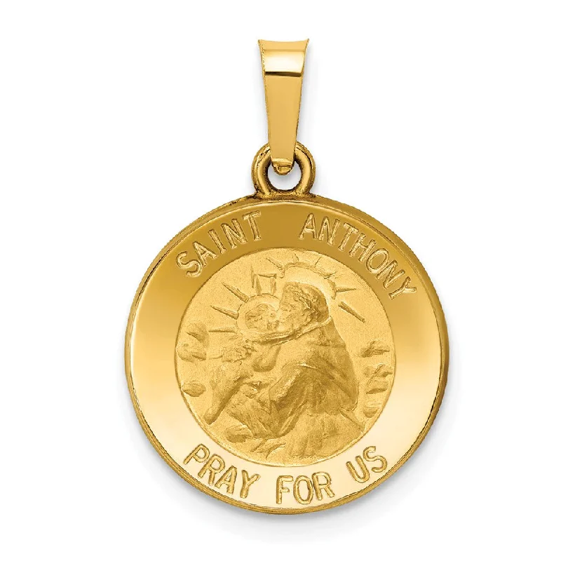 Flash Deals On Fine Jewelry – Shop Before It's Gone 14k Yellow Gold Hollow St. Anthony Medal Pendant, 15mm (9/16 Inch) Flash Deals On Fine Jewelry – Shop Before It's Gone 14k Yellow Gold Hollow St. Anthony Medal Pendant, 15mm (9/16 Inch)