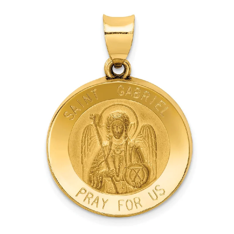 Limited-Time Jewelry Discounts – Shine Without The Splurge 14k Yellow Gold Hollow St. Gabriel Medal Pendant, 19mm (3/4 Inch) Limited-Time Jewelry Discounts – Shine Without The Splurge 14k Yellow Gold Hollow St. Gabriel Medal Pendant, 19mm (3/4 Inch)
