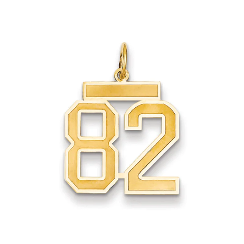 Luxury Jewelry Sale – Sparkle For Less 14k Yellow Gold, Jersey Collection, Medium Number 82 Pendant Luxury Jewelry Sale – Sparkle For Less 14k Yellow Gold, Jersey Collection, Medium Number 82 Pendant