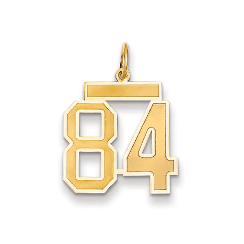 Seasonal Jewelry Sale – Upgrade Your Style Today 14k Yellow Gold, Jersey Collection, Medium Number 84 Pendant Seasonal Jewelry Sale – Upgrade Your Style Today 14k Yellow Gold, Jersey Collection, Medium Number 84 Pendant