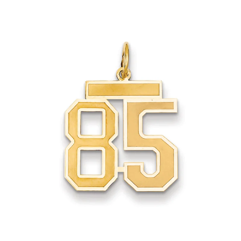 Exclusive Jewelry Bundles At Discounted Rates 14k Yellow Gold, Jersey Collection, Medium Number 85 Pendant Exclusive Jewelry Bundles At Discounted Rates 14k Yellow Gold, Jersey Collection, Medium Number 85 Pendant